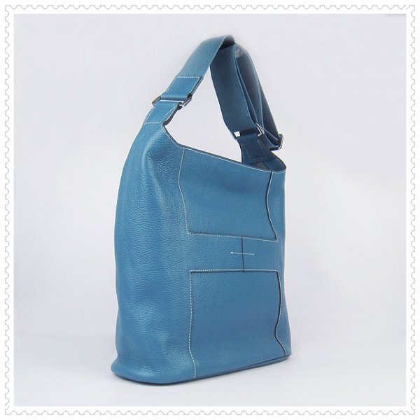 Hermes Constance Shoulder Bag Blue Gold